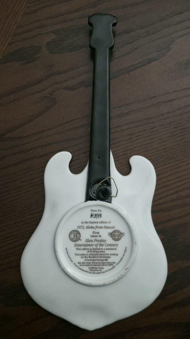 Vintage Elvis Presley Guitar Plate: Bradford Exchange Collector's Memorabilia