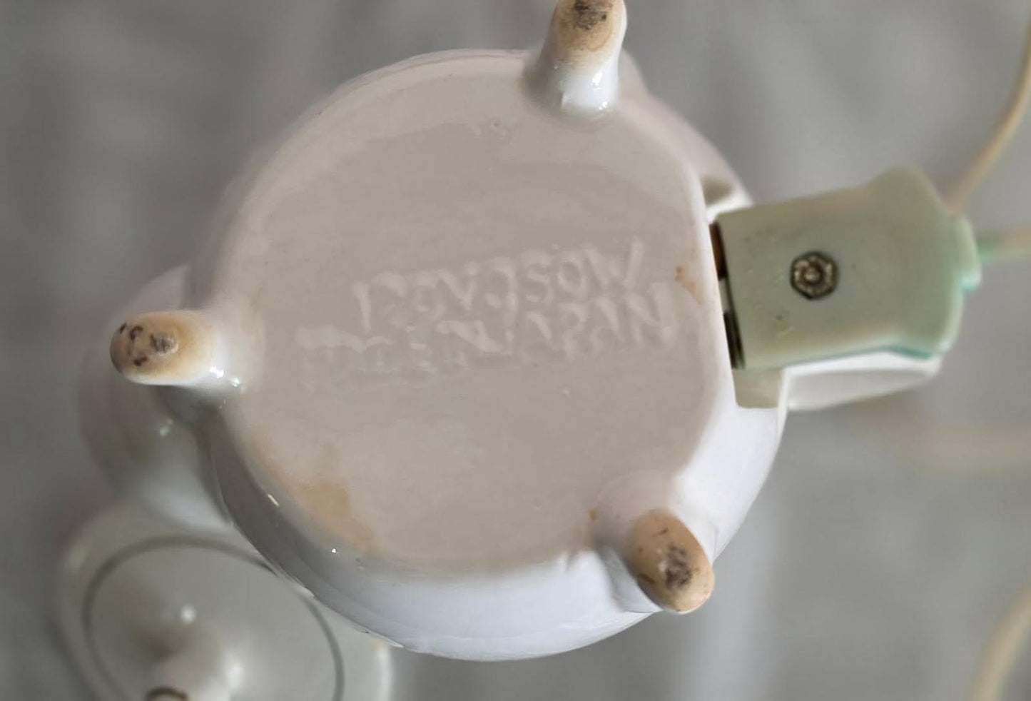 Vintage Moss Rose Electric Teapot: Mid-Century Japan Display Kettle