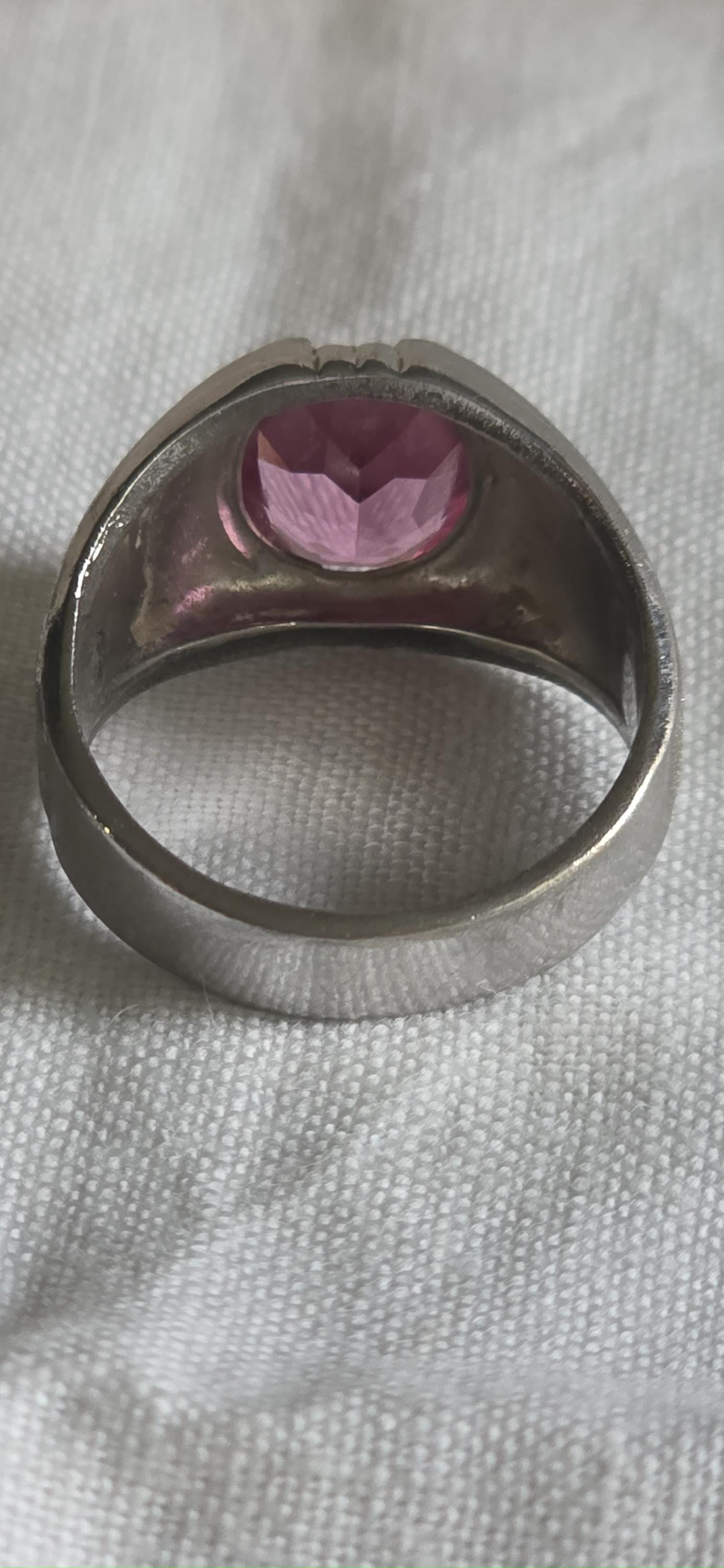 Vintage Pink Sapphire ESPO Sterling Silver Ring- Approximately size 10