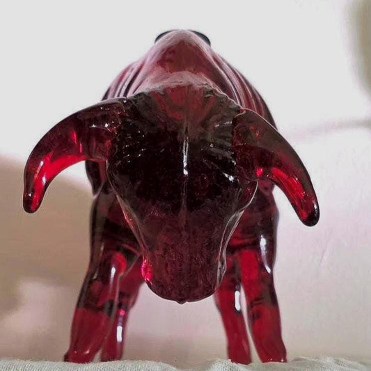 Rare Mad Bull "Institucion" Empty Tequila Decanter, Glassware Decor,  Animal Barware- Collector's Piece