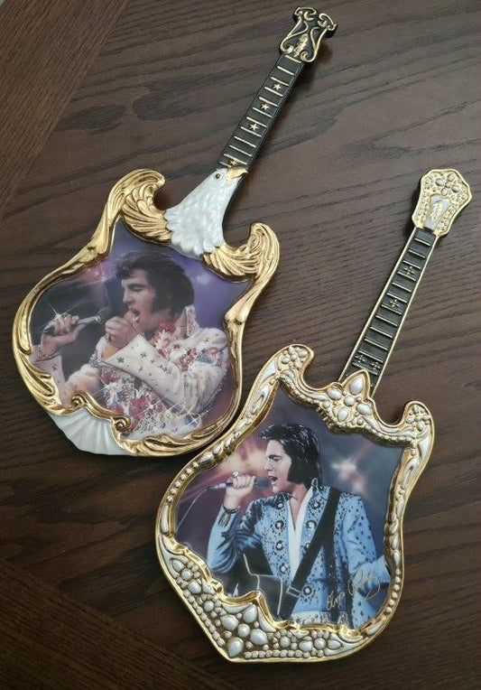 Vintage Elvis Presley Guitar Plate: Bradford Exchange Collector's Memorabilia